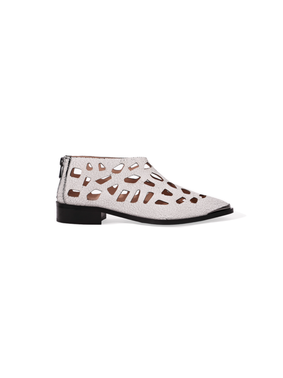 pallas Greek Shoes White Crakle