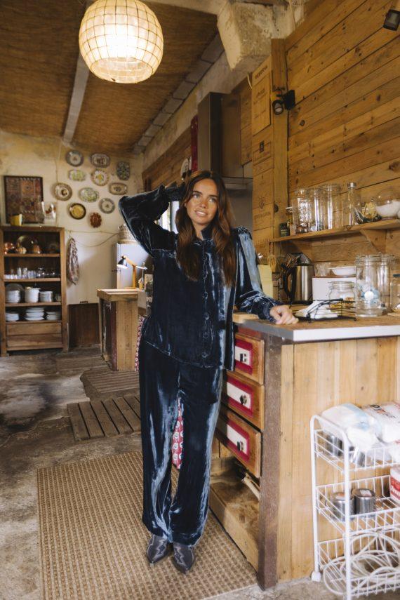 pallas Marfa Velvet Set Blue