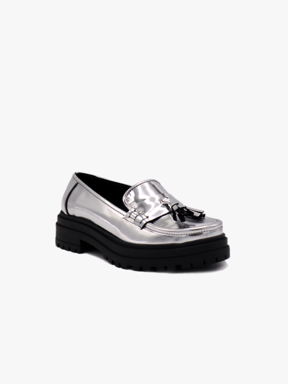 Pallas Mirror Mocassins Silver