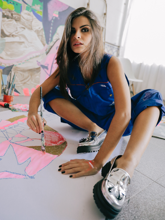 Pallas Mirror Mocassins Silver