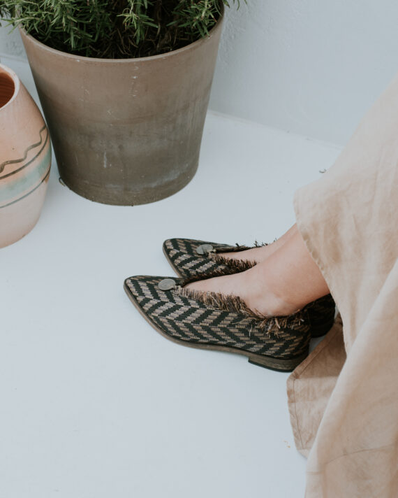 Pallas Rafia Boots Brown