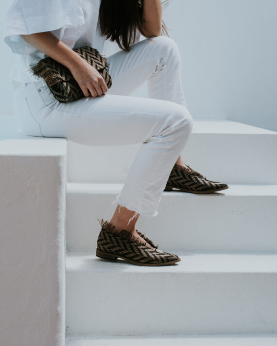 Pallas Rafia Boots Brown