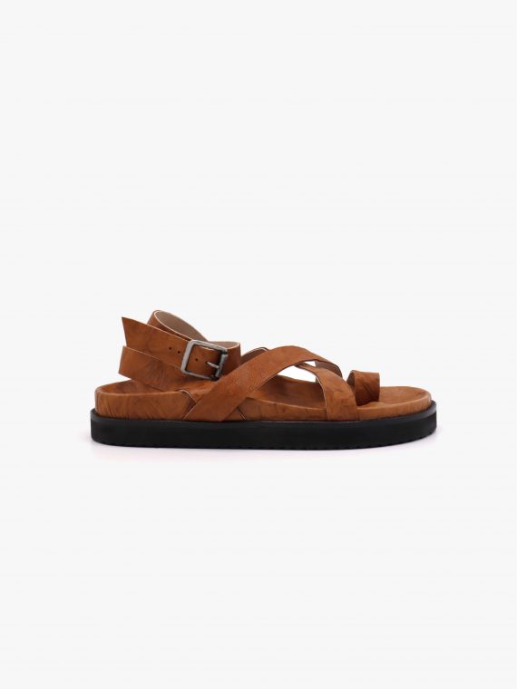 pallas Strap Slippers Tan