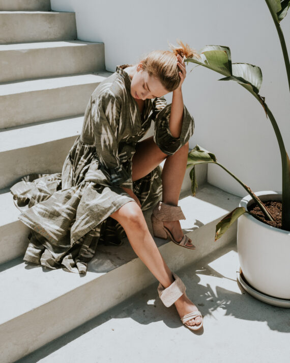 Pallas Texture Sandals Nude