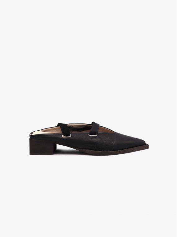 pallas Tied Mules Black