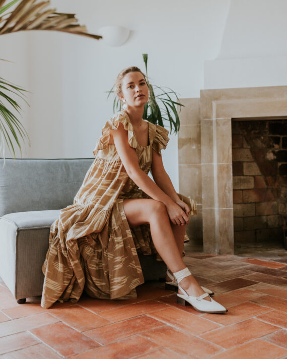 Pallas Tied Mules White