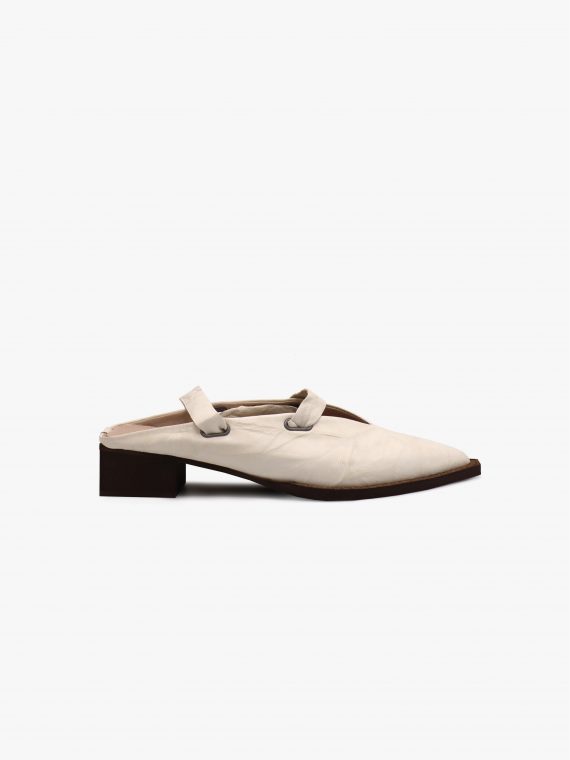 pallas Tied Mules White