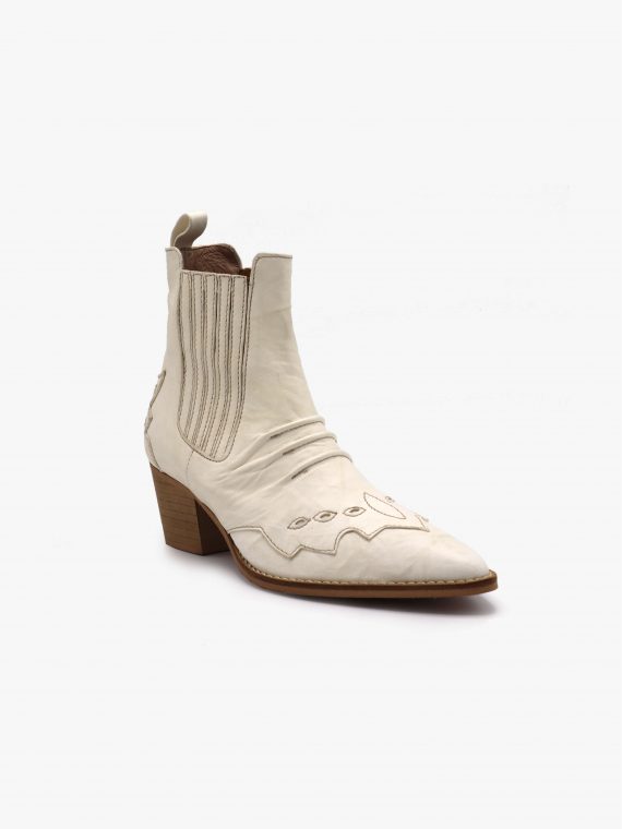 Pallas West Texture Off White Boots