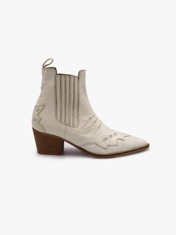 pallas West Texture Off White Boots