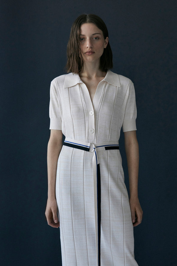 Palma Martîn Intera Knitted Polo Dress Gray