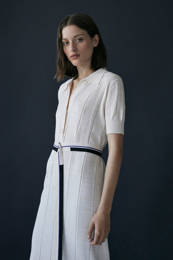 Palma Martîn Intera Knitted Polo Dress Gray