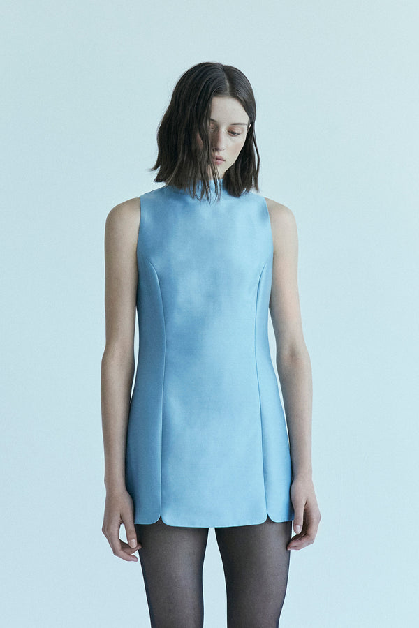 Palma Martîn Monica Shift Mini Dress Gray