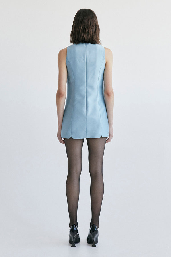 Palma Martîn Monica Shift Mini Dress Gray