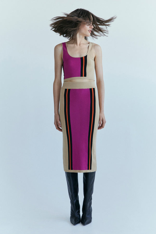 palma martîn Salerno Knitted Pencil Skirt