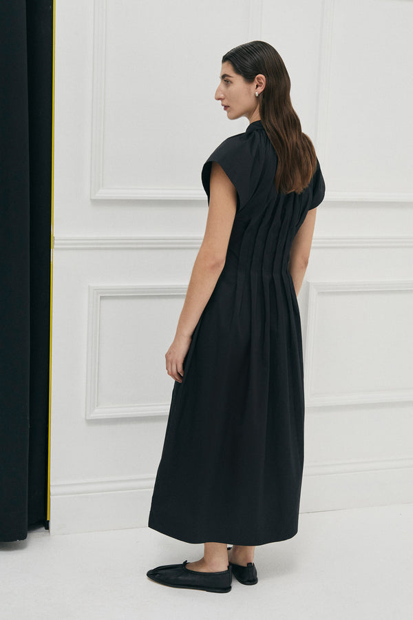 Palma Martîn Unchartered Pleated Dress - Black