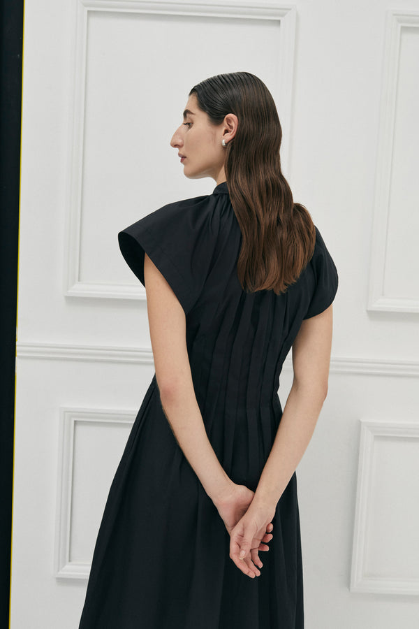 Palma Martîn Unchartered Pleated Dress - Black