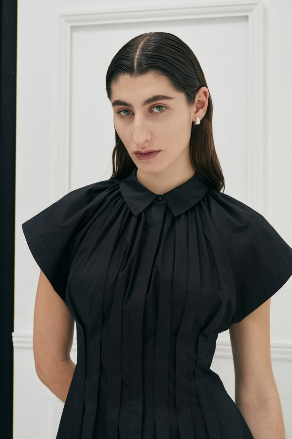 Palma Martîn Unchartered Pleated Dress - Black