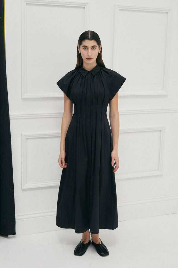 palma martîn Unchartered Pleated Dress - Black