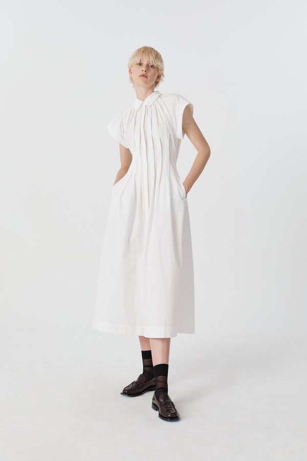 palma martîn Unchartered Pleated Dress - Ivory