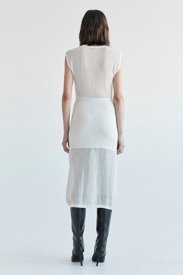 palma Martîn Two Hearts Sleeveless Knitted Dress Gray