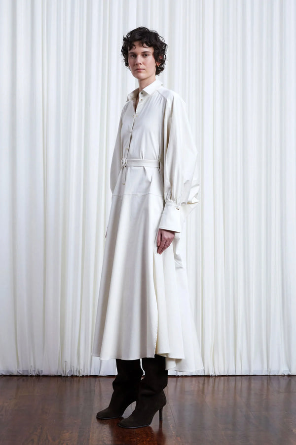 Palmer Harding Comfort Found Day Dress Ivory Cotton Twill
