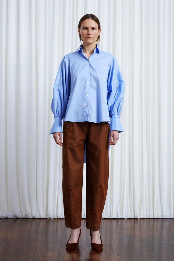 Palmer Harding Comfort Found Shirt Blue Cotton Poplin
