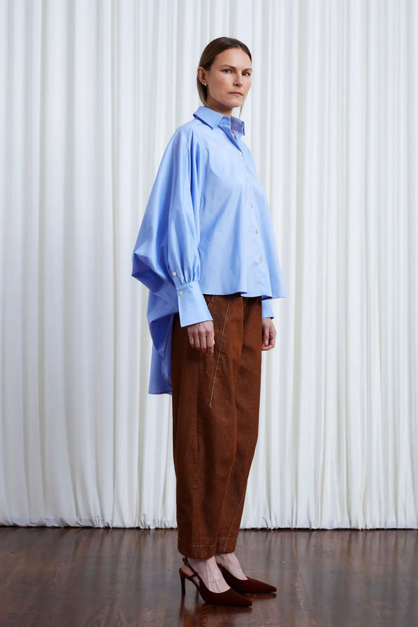 palmer harding Comfort Found Shirt Blue Cotton Poplin