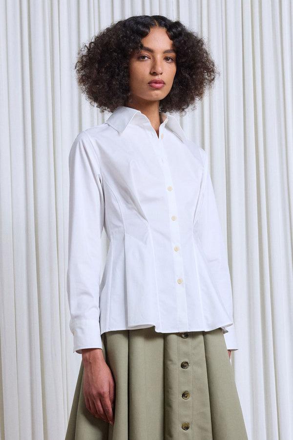 Palmer Harding Contour Shirt Pleated Waist Long Sleeve Shirt