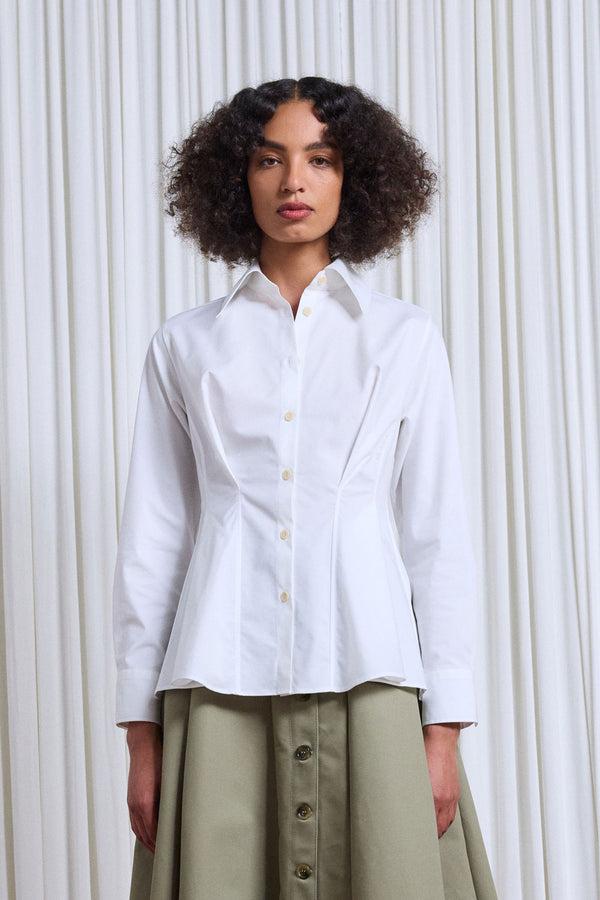 palmer harding Contour Shirt pleated waist long sleeve shirt