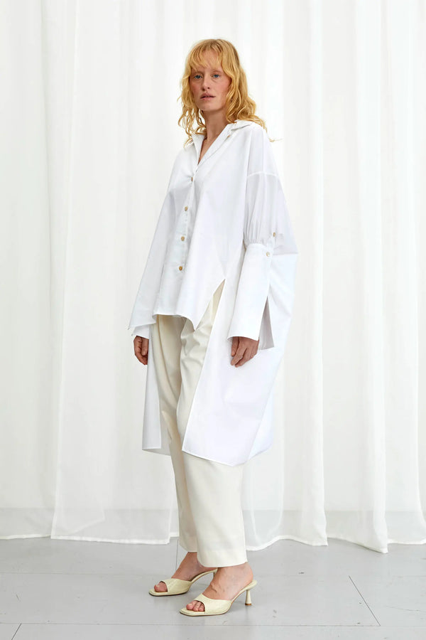 Palmer Harding Emotive Shirt White Cotton Oversized Shirt