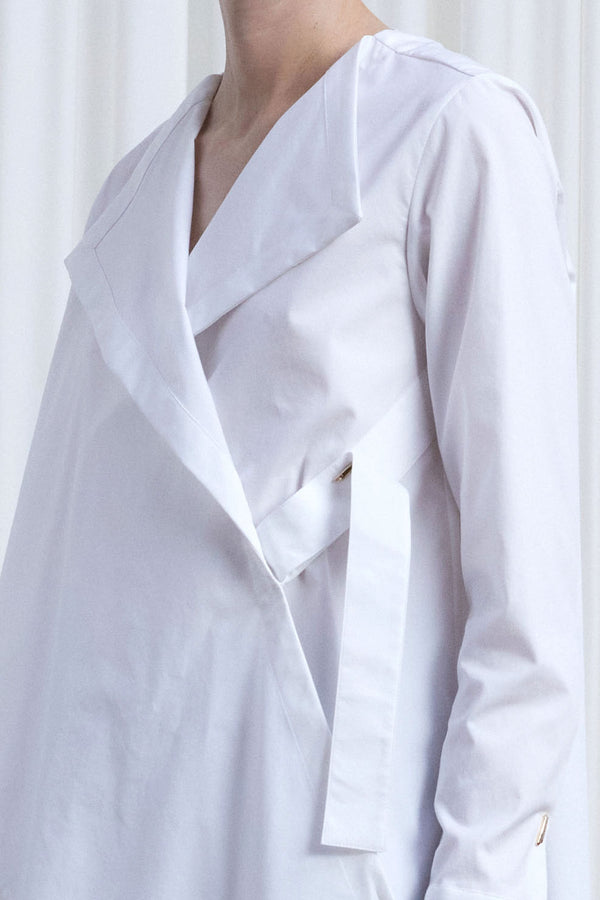 Palmer Harding Gentle Collide Shirt White Cotton Twill