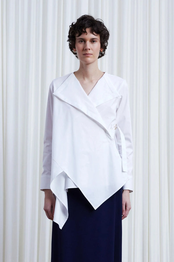 palmer harding Gentle Collide Shirt White Cotton Twill