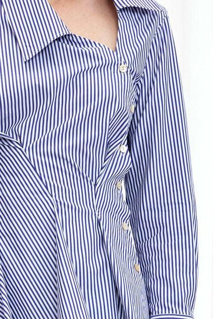 Palmer Harding Hold Close Shirt Blue Striped Cotton Fitted Shirt