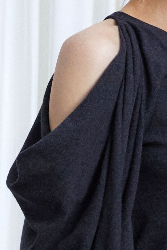 Palmer Harding In Your Arms Cardigan Charcoal Cotton Cashmere