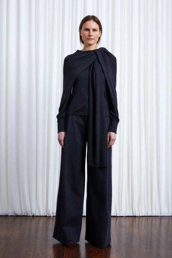 palmer harding In Your Arms Cardigan Charcoal Cotton Cashmere