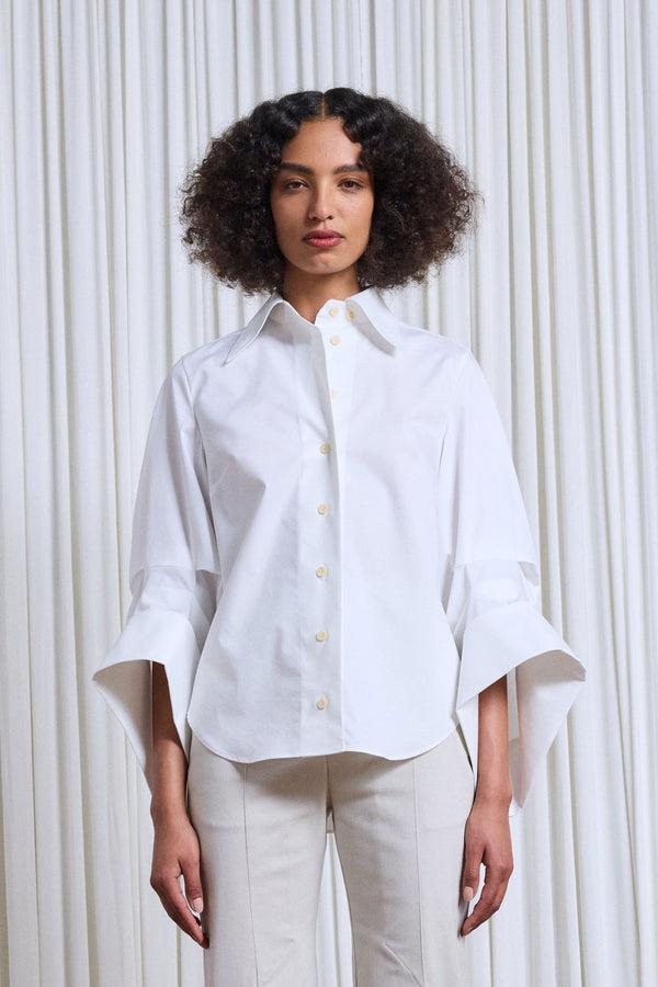 palmer harding Intention Shirt pleated sleeve shirt