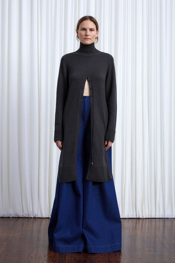 Palmer Harding Lovers Jumper Sage Green Wool Long Line Jumper