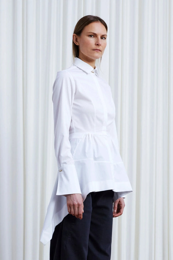 Palmer Harding Guardian Shirt White Cotton Twill
