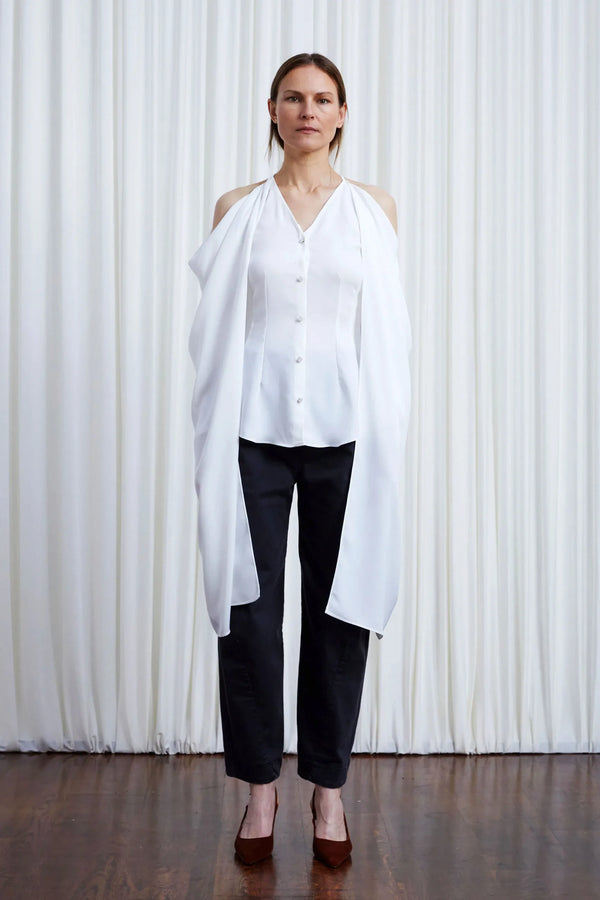 Palmer Harding In Your Arms Shirt Ivory Crepe