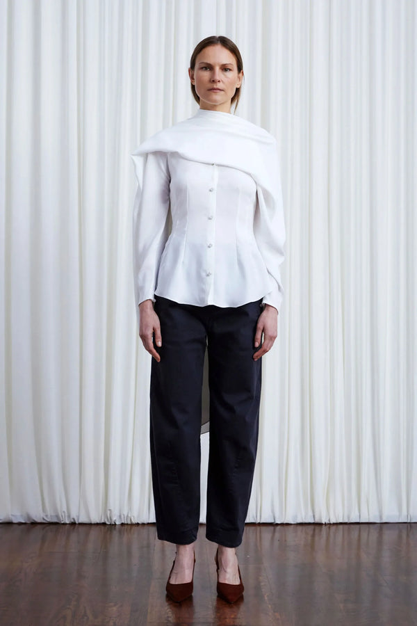 palmer harding In Your Arms Shirt Ivory Crepe