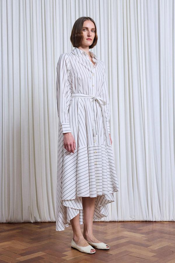 Palmer Harding Prosperity Dress Striped Cotton A-line Shirt Dress