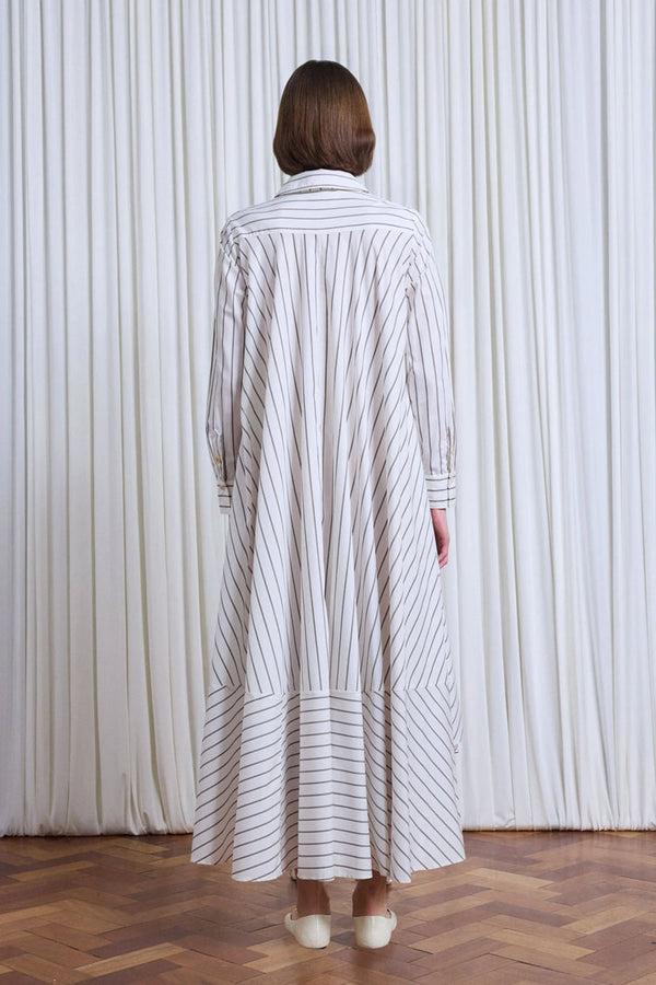 Palmer Harding Prosperity Dress Striped Cotton A-line Shirt Dress