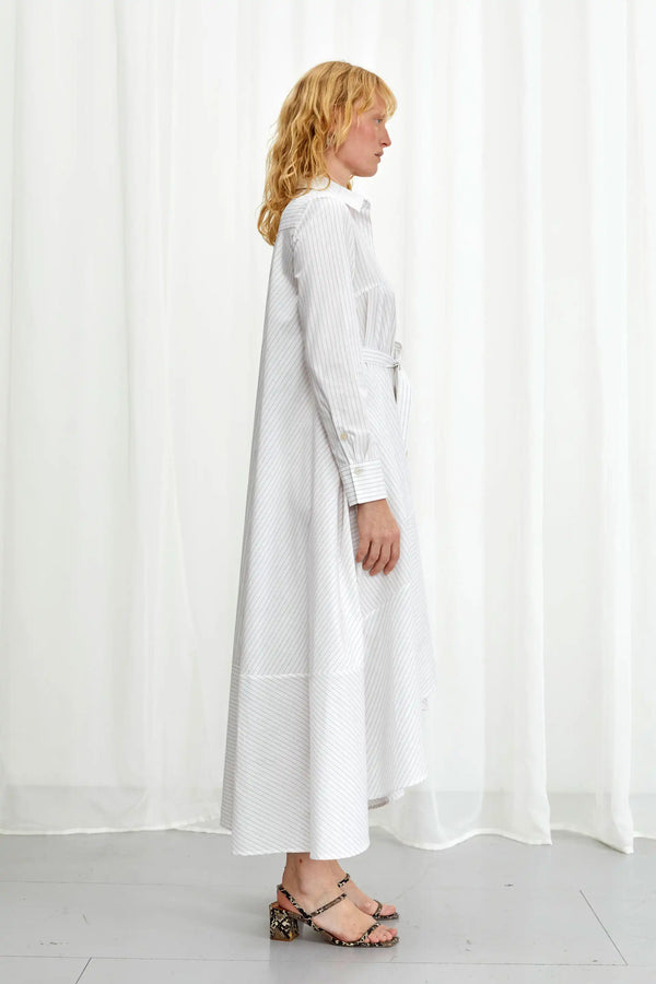 Palmer Harding Prosperity Dress White Striped Cotton A-line Dress
