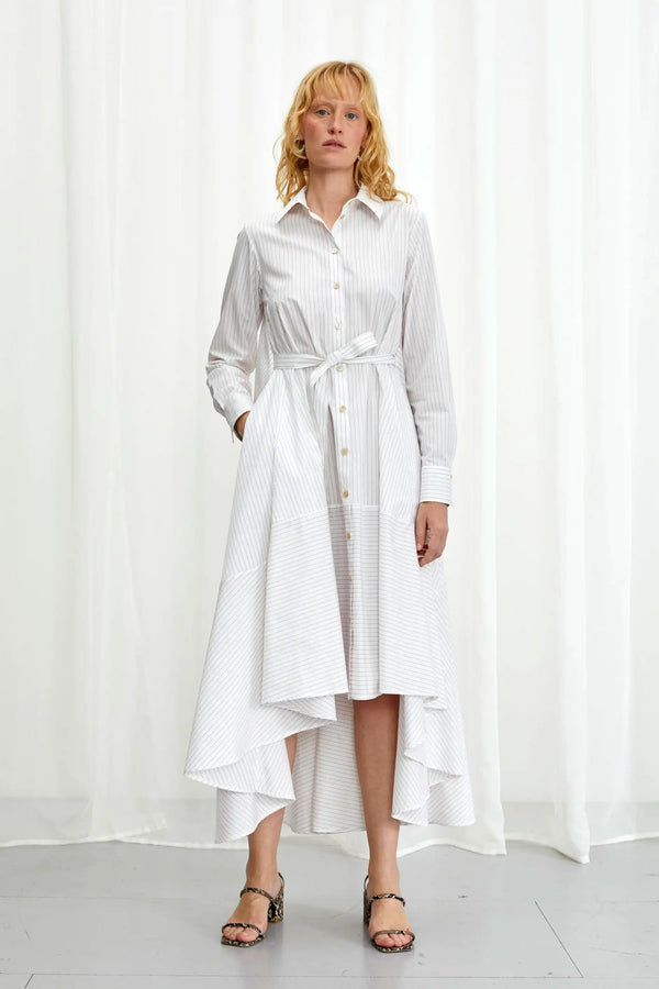 palmer harding Prosperity Dress white striped cotton a-line dress