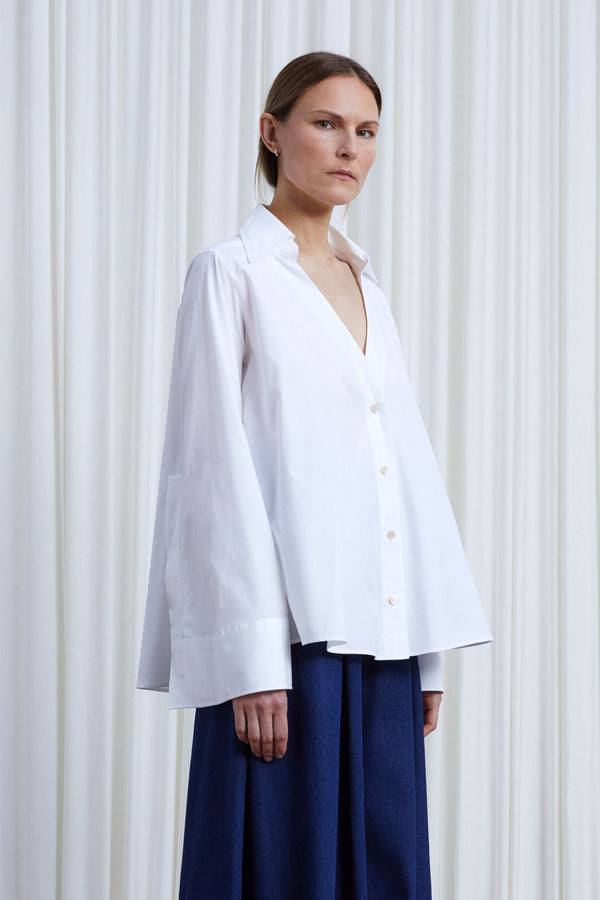 Palmer Harding Reset Shirt White Cotton A-line Shirt