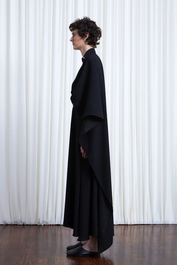 Palmer Harding Resilient Dress Black Crepe Draped Back Dress