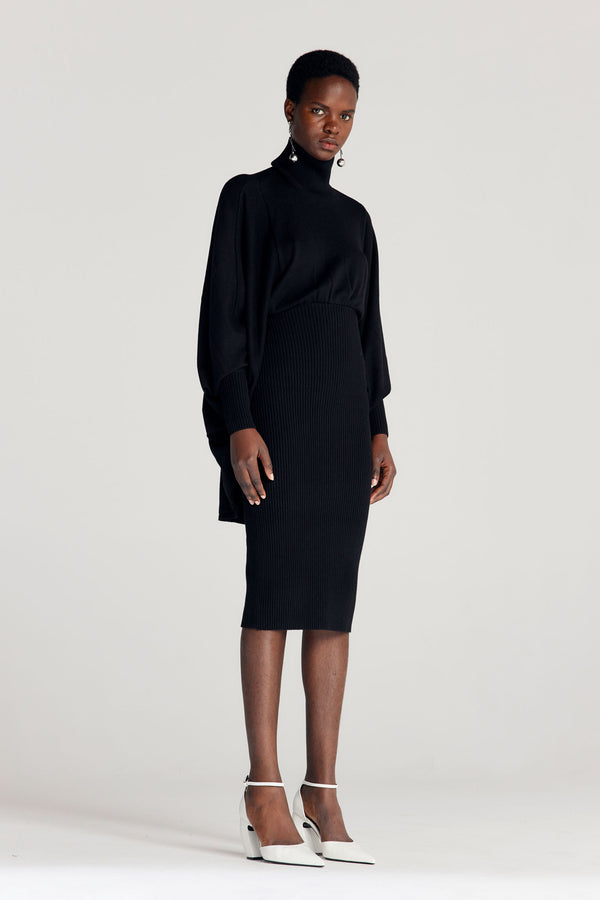palmer harding Resolute Dress black knit draped dress