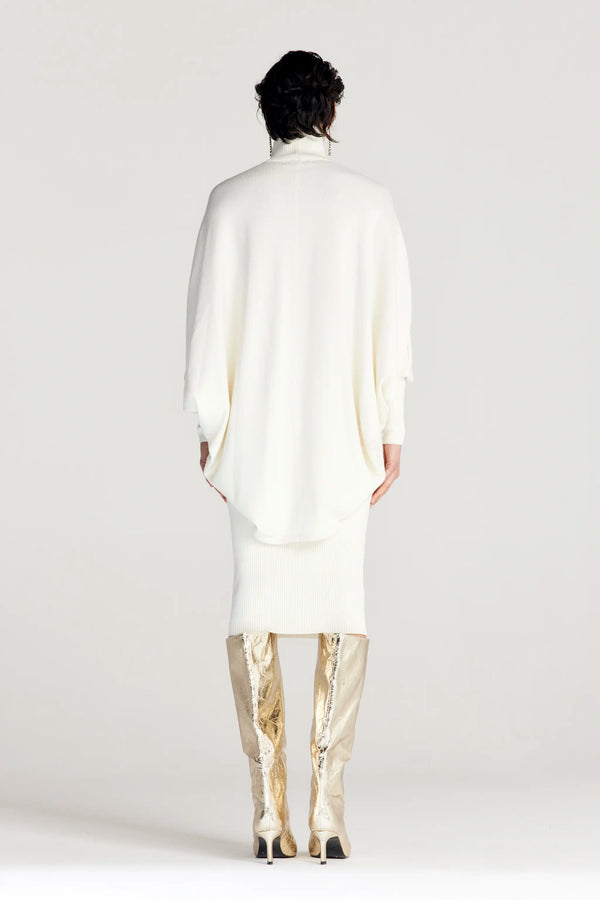 Palmer Harding Resolute Dress Ivory Knit Draped Dress