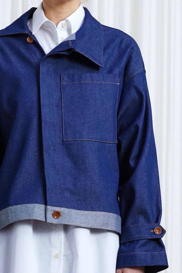 Palmer Harding Sanctuary Jacket Indigo Denim Asymmetric Boxy Jacket