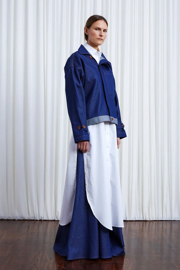 Palmer Harding Sanctuary Jacket Indigo Denim Asymmetric Boxy Jacket